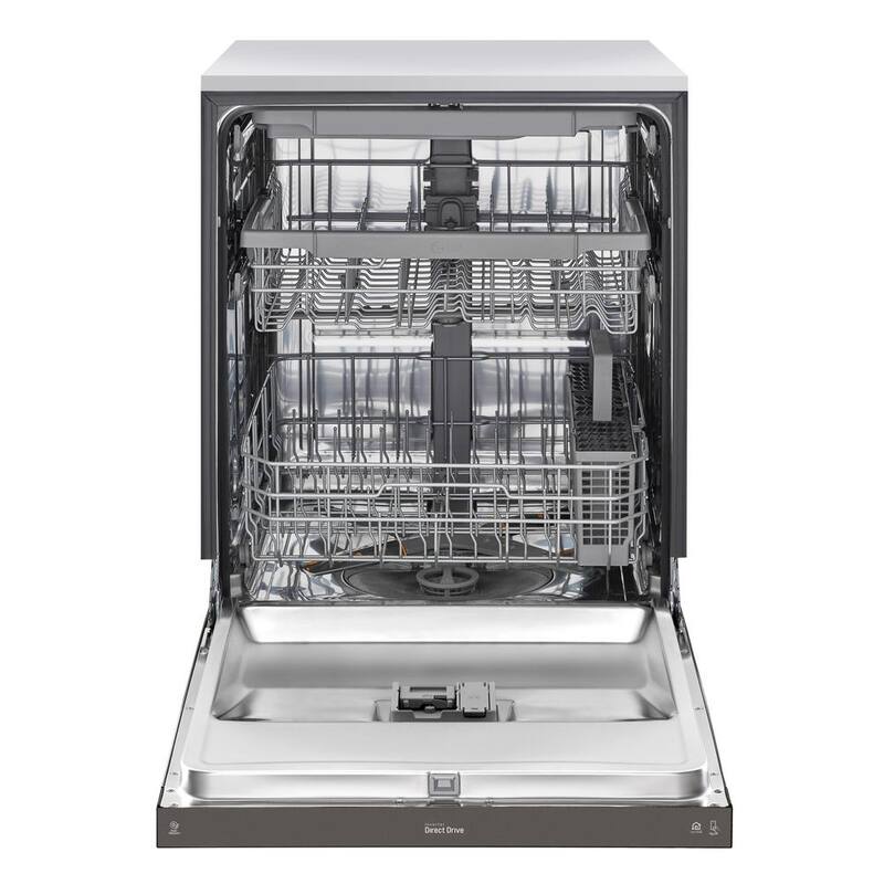 Black Stainless Steel Front Control Dishwasher Y285