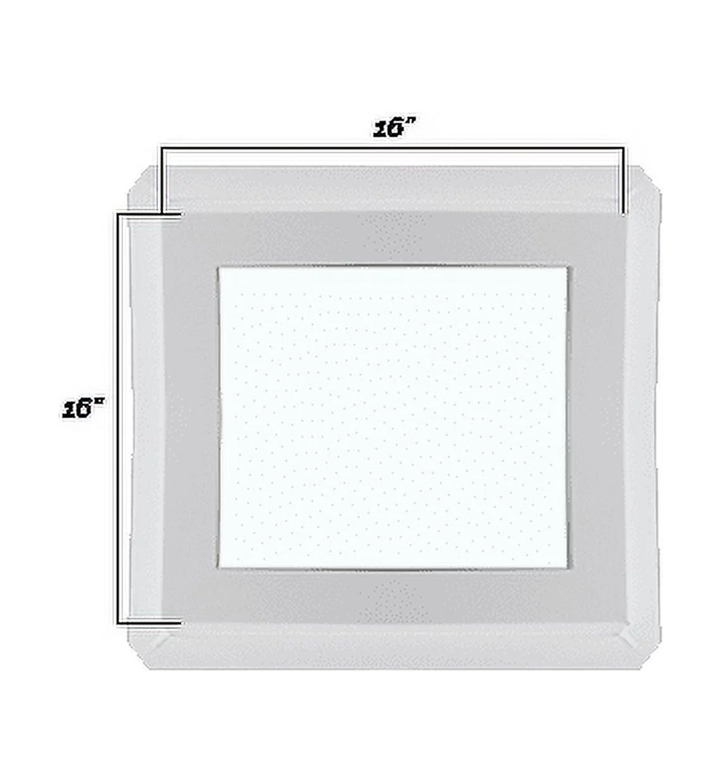 16" x 16" Double Pane Non-Opening Tempered Low-E Glass White Vinyl Window X9200