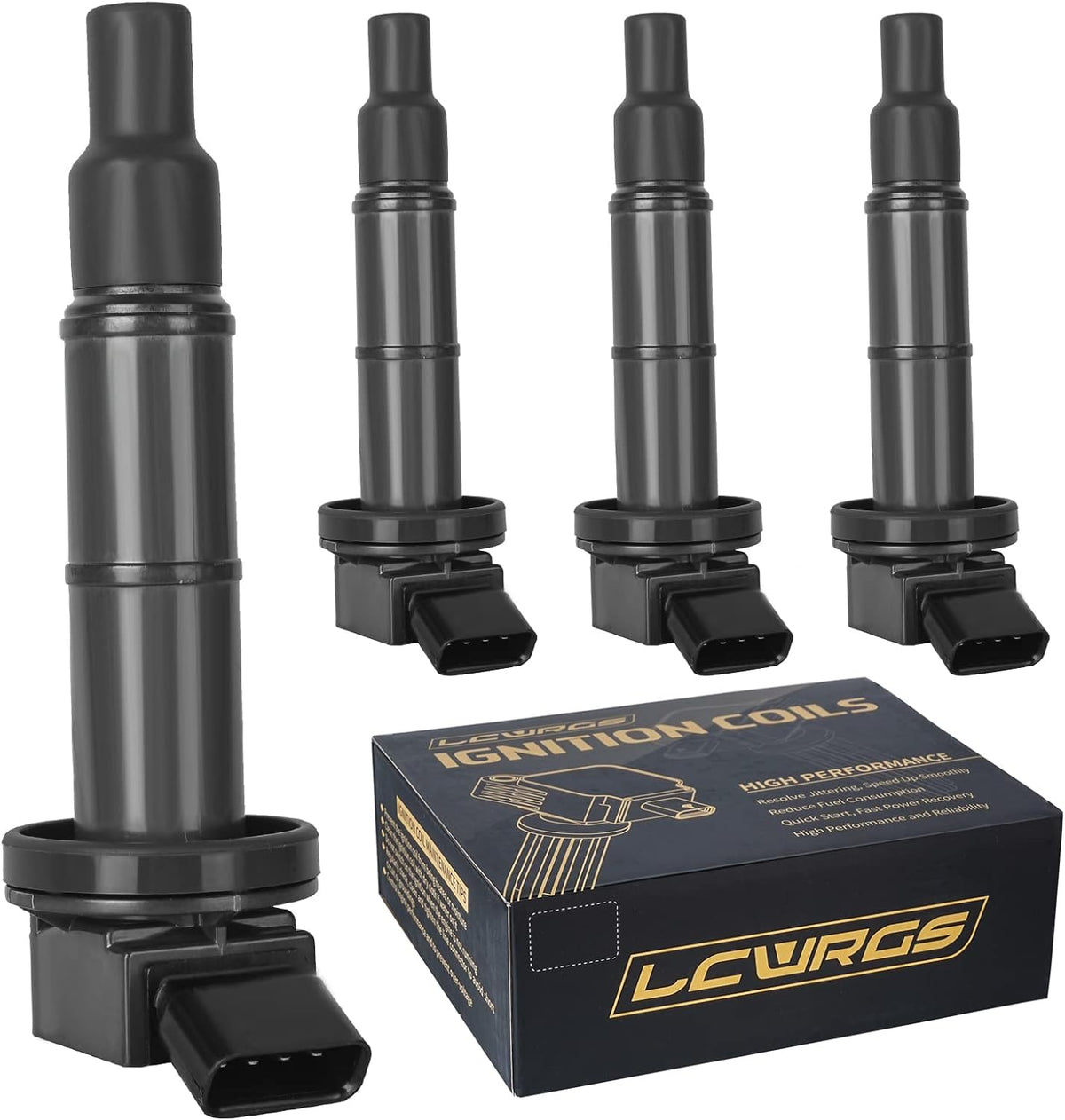 4PCS Ignition Coils for 2001-2012 2.0L 2.4L Toyota Camry Matrix RAV4 Solara Highlander Scion TC xB Lexus HS250h W120
