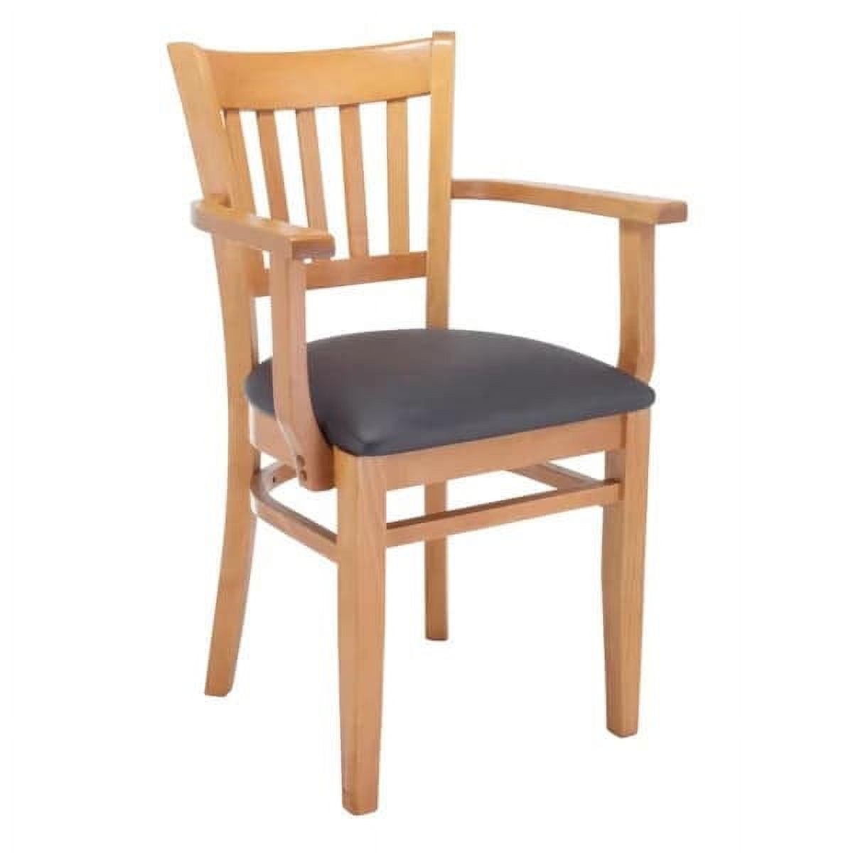 Natural and Black Beechwood Dining Arm Chair J358