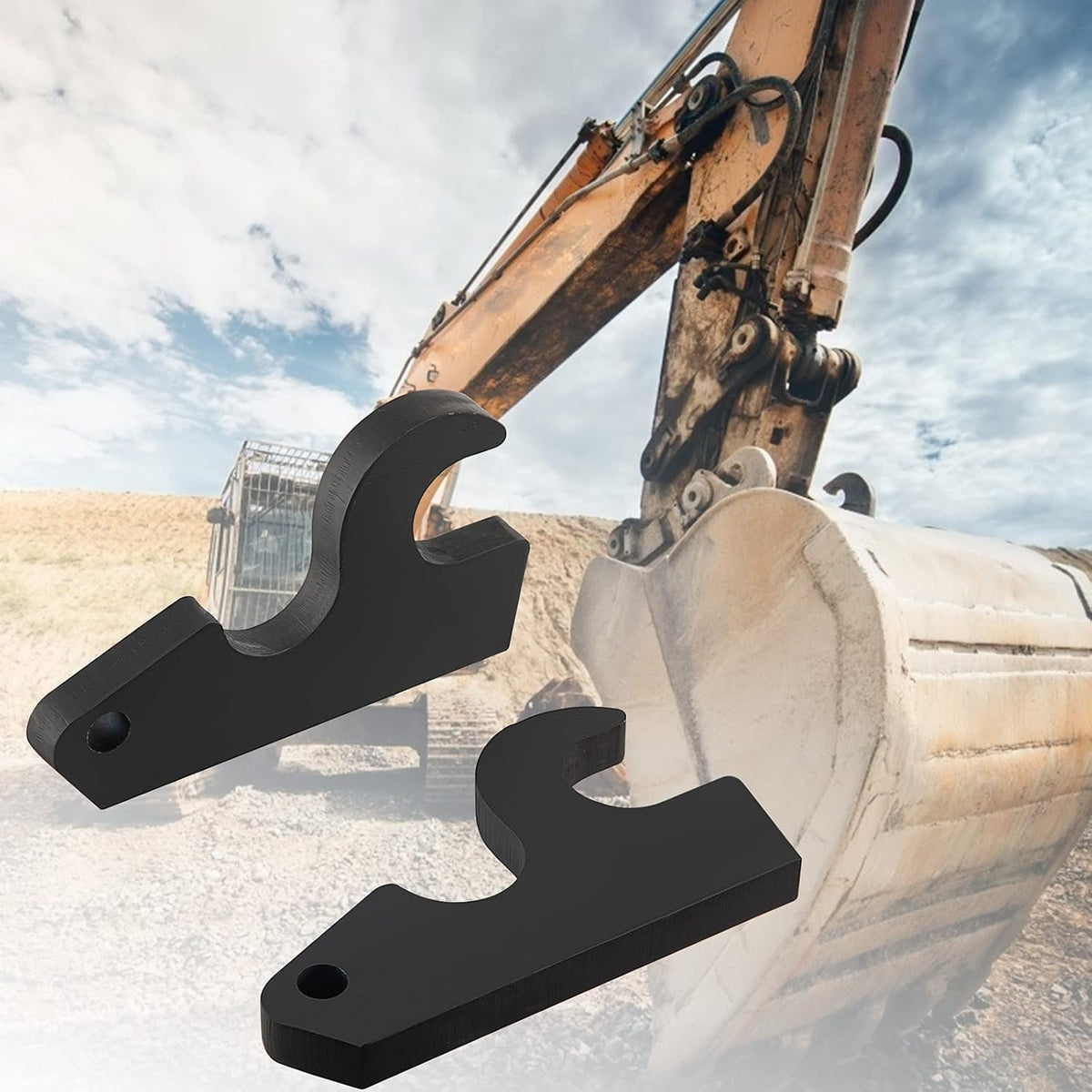 2pcs Black-Coating Steel Bucket Ears Attachment U576