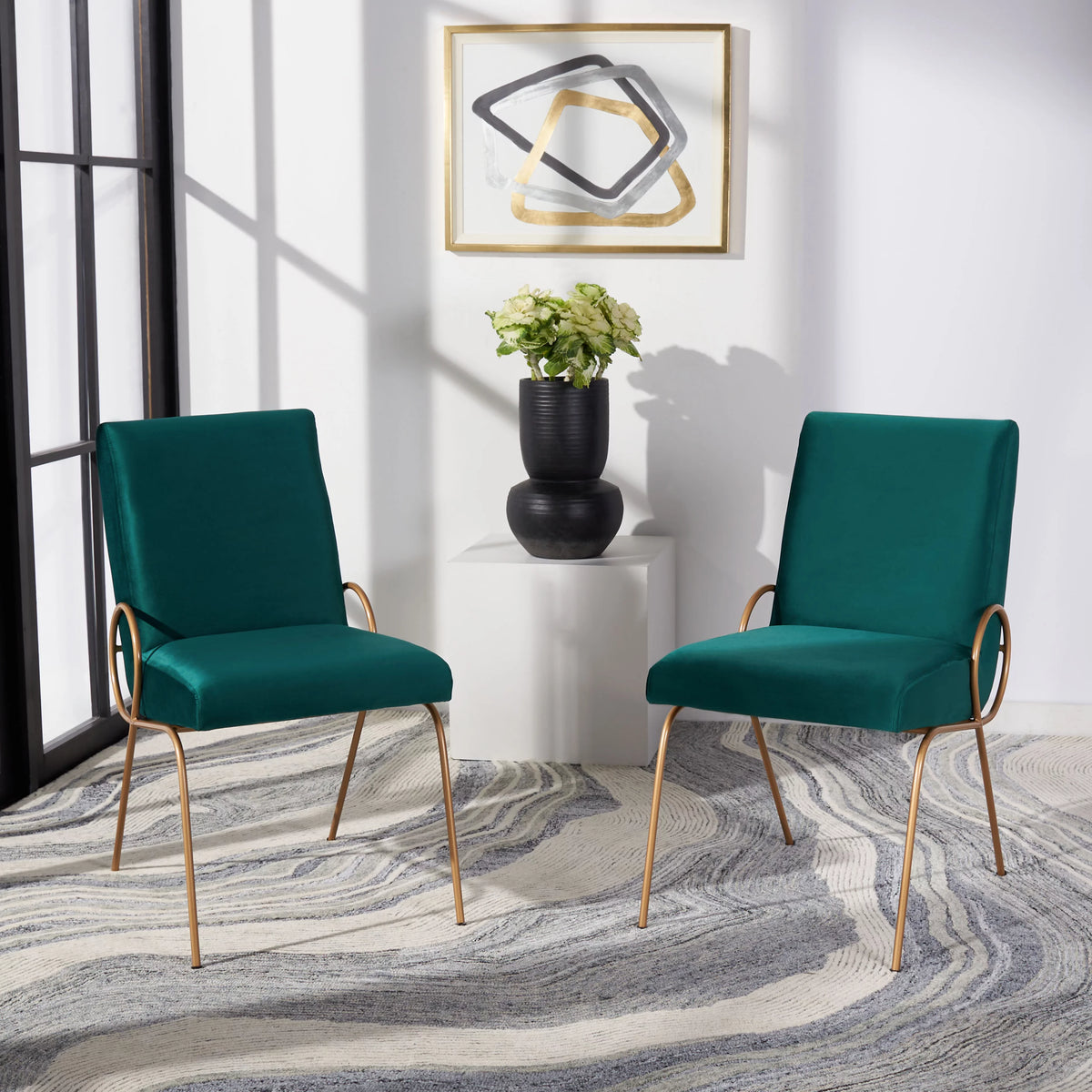 Emerald Set of 2 Accent Side Chair Y6241