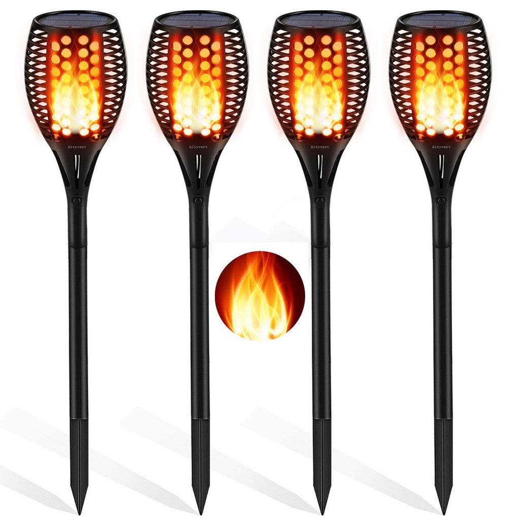 Solar Torch Lights Waterproof Flickering Flame Torches B841