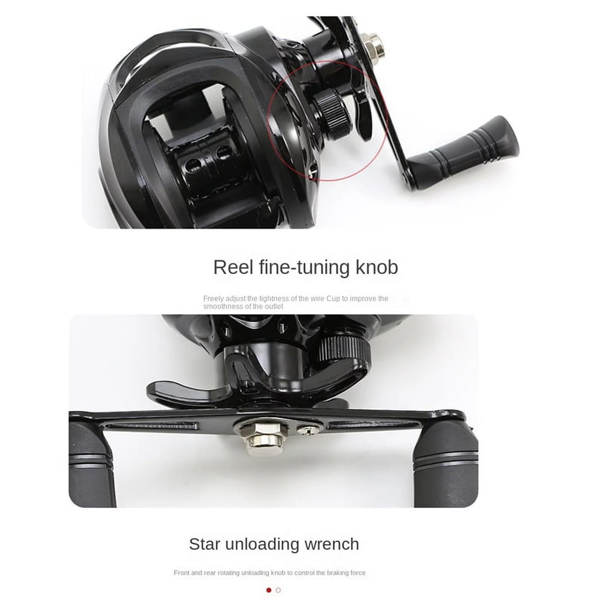 7.2:1 Left Hand Baitcasting Fishing Reel Y421
