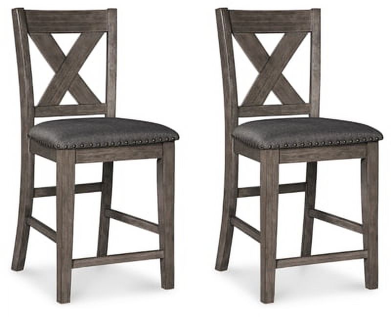 Rustic Counter Height Upholstered Barstool Z411843