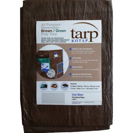 6 ft. x 8 ft Brown-green Poly Tarp E2180