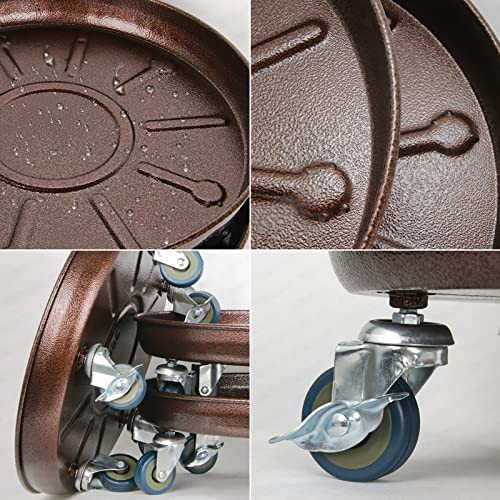 20" 2Pack Metal Plant Caddy with Wheels Lockable Casters U856720