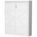 White Twin Size Murphy Wall Bed V15344