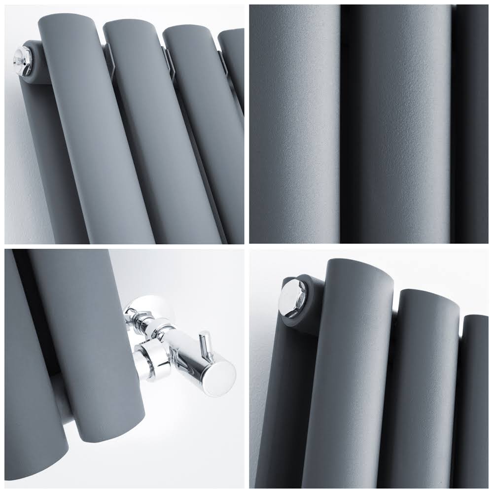 Double Panel Anthracite Vertical Radiator 63 Inches x 14 Inches O380