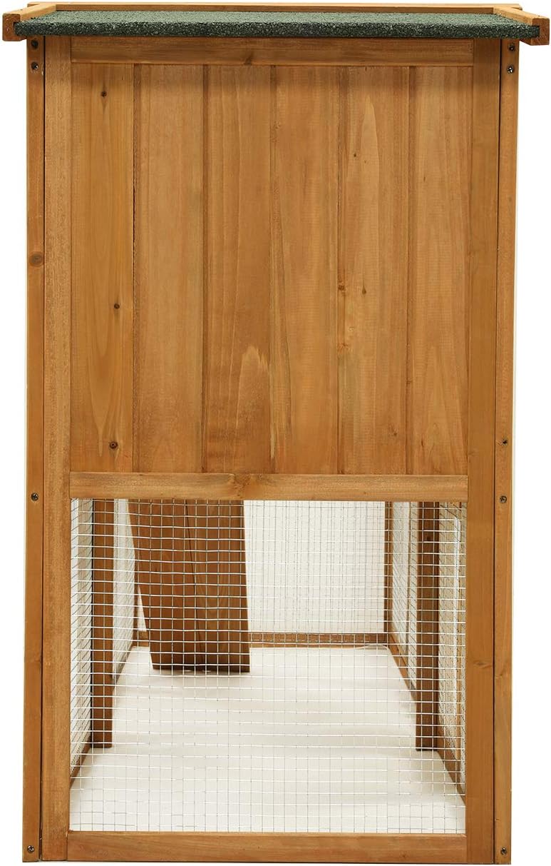 Large Wooden Outdoor Chicken Coop with Removable Tray & Ramp J3551