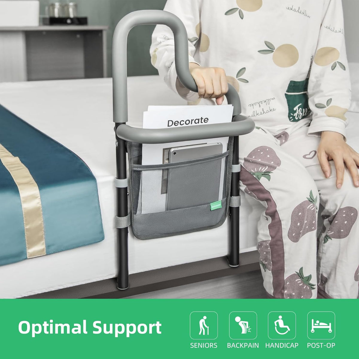 Adjustable Bed Rail with Storage Pocket G1375