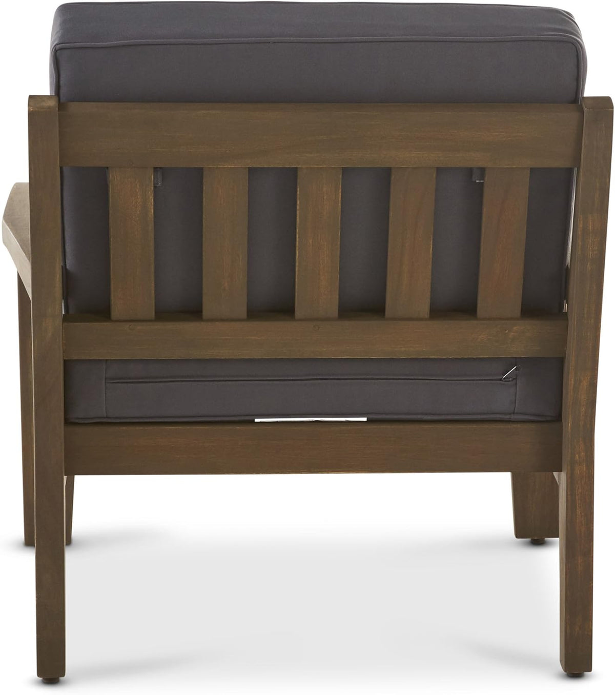 Acacia Wood Club Chairs, Gray, 2-Pcs Set T3071