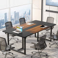 6FT Wood Metal Meeting Table Z68986