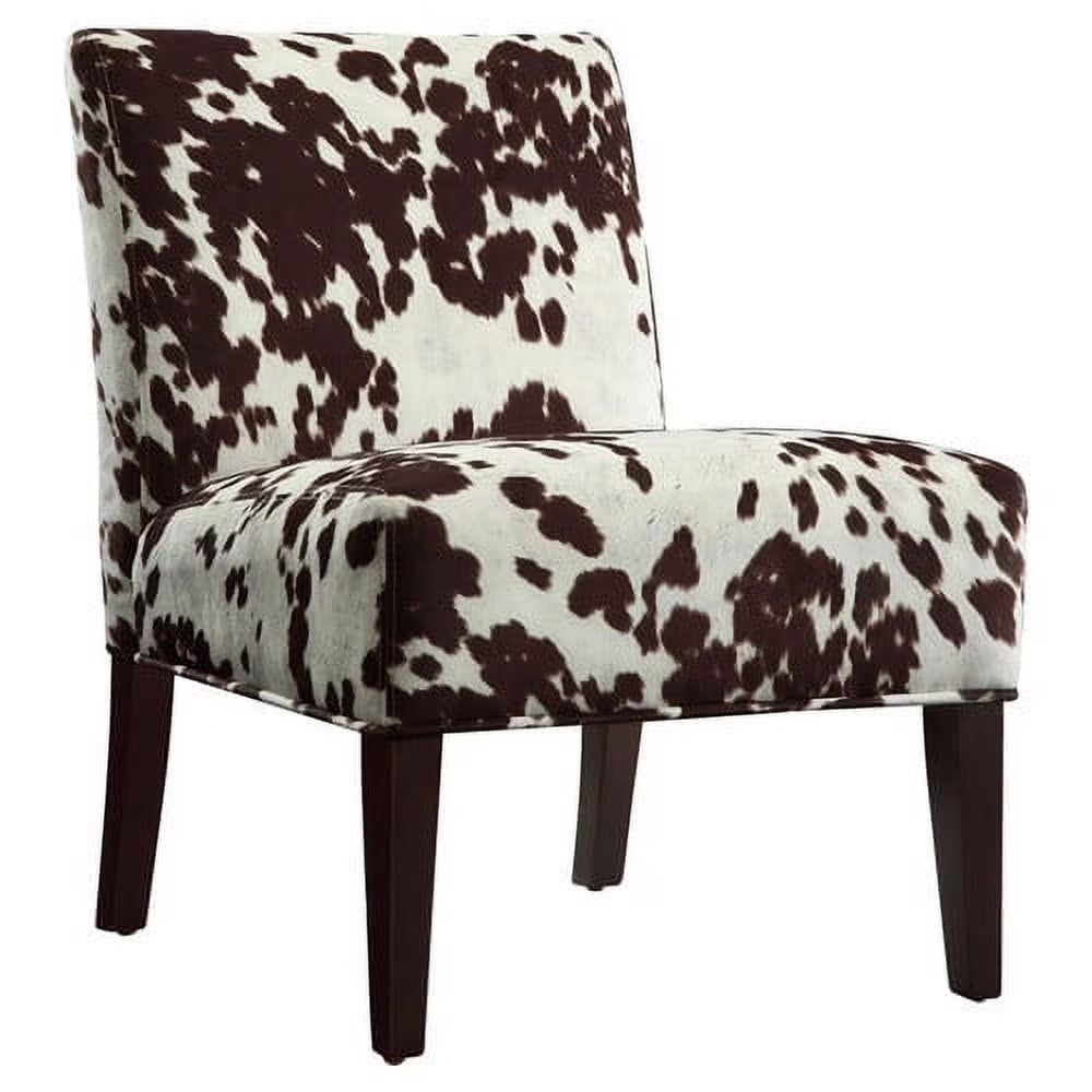 Brown Cowhide Print Lounge Accent Chair H5758