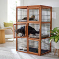 Collapsible Wood & Wire Cat Cage Playpen N793