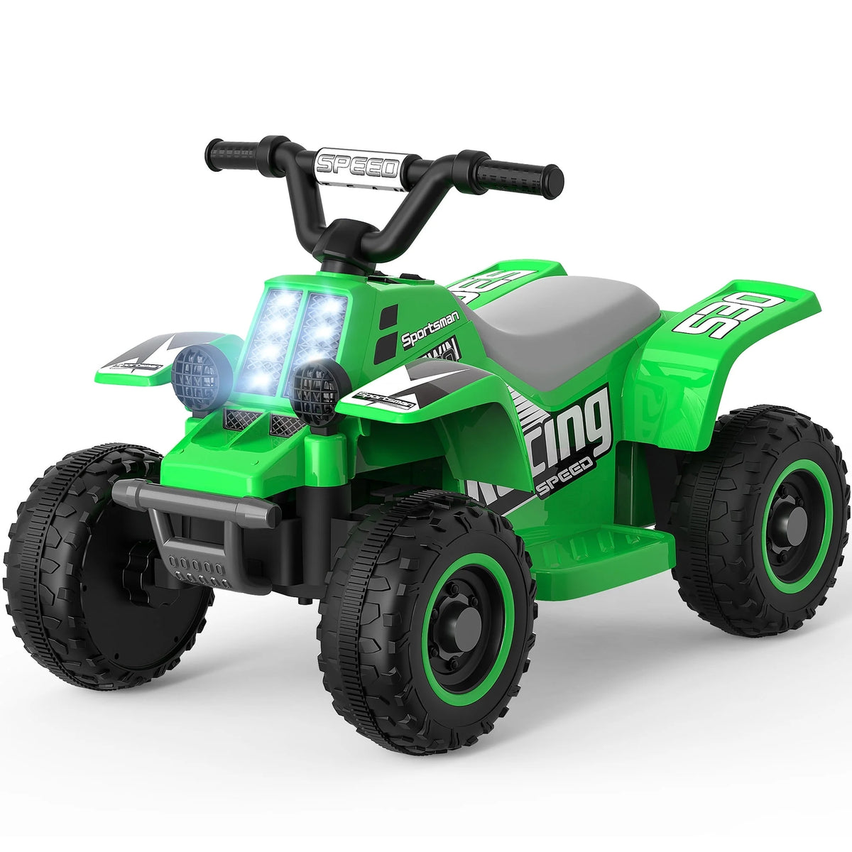 6V 7Ah Powered Ride on Toy Kids ATV Electric 4-Wheeler Quad Car Blue White L293810