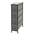 Narrow 4 Fabric Drawers Dresser Q23813