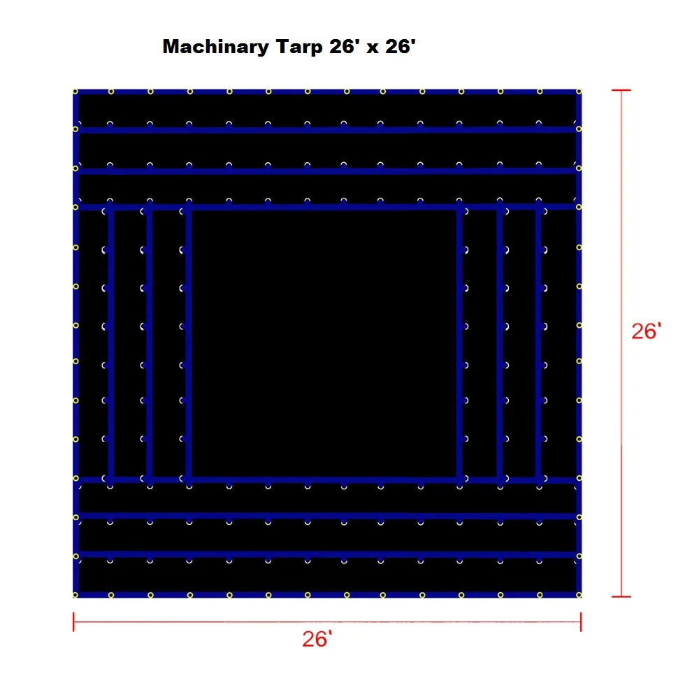 Heavy Duty Industrial Grade 26' x 26' Truck Tarp U6780
