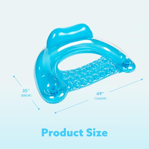 2 Pack Inflatable Pool Chairs with Cup Holders G4029