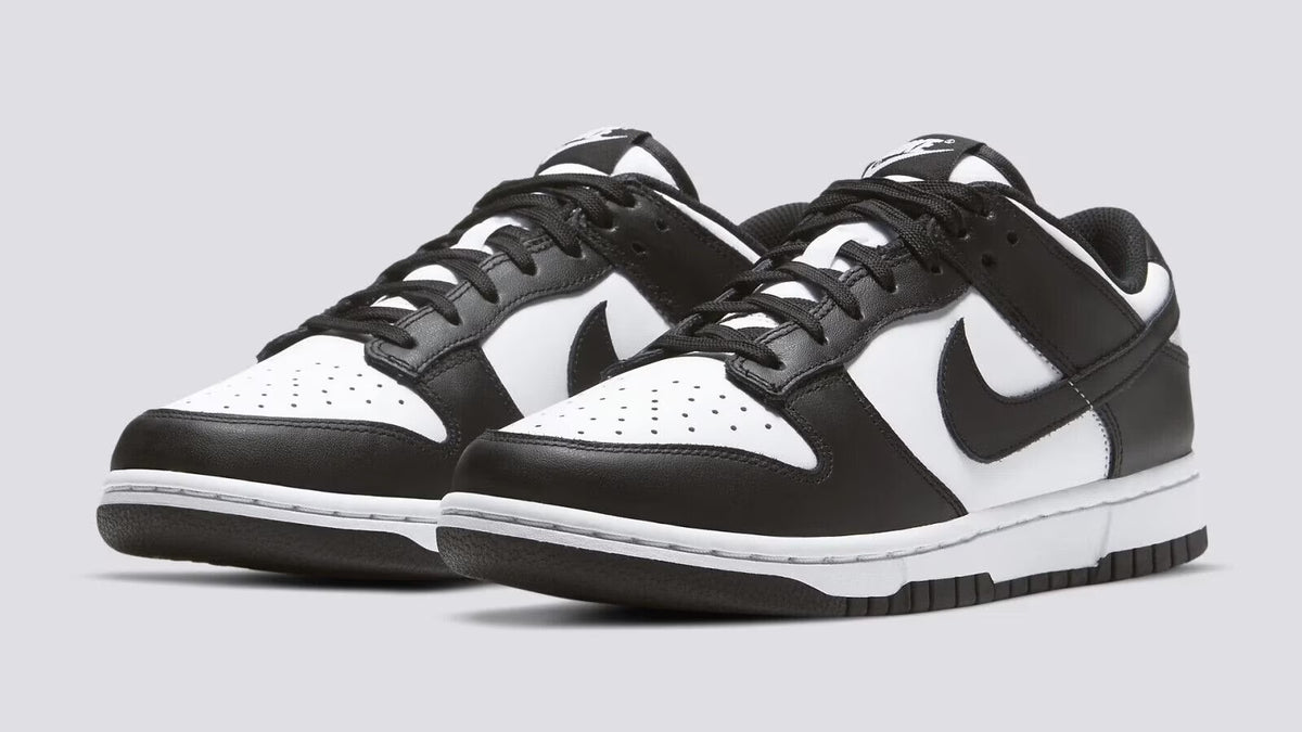 Black & White Leather Running Shoes G795