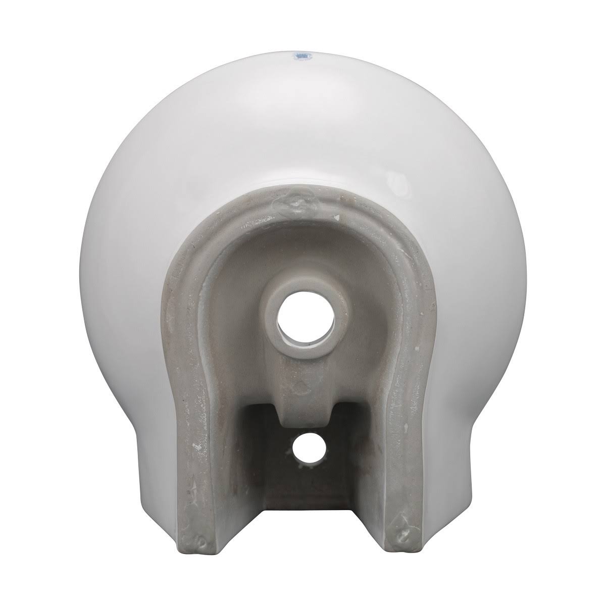 17x22 Round White Bathroom Sink with Overflow C9828
