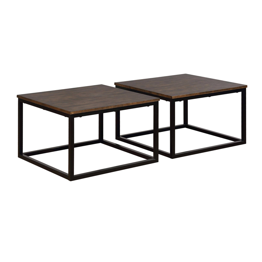 Acacia Wood Set of 2 Rectangle Coffee Tables Q9840