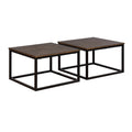 Acacia Wood Set of 2 Rectangle Coffee Tables Q9840