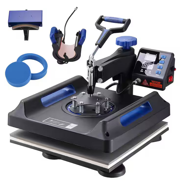 15 in. x 15 in. 5 in 1 Heat Press Machine Blue L363111
