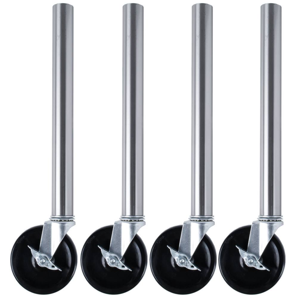 5x22 Food Table Stem Casters with Legs - 4/Set D6521