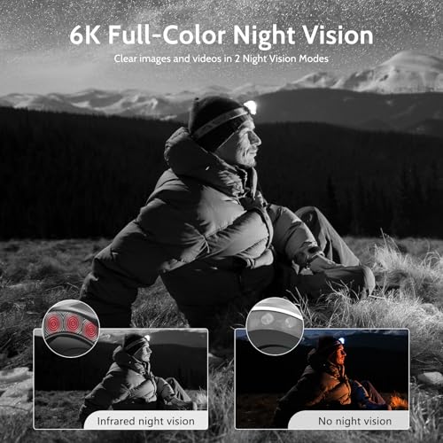 6K 64MP IR Night Vision Video Camera with 32GB SD Card E7571