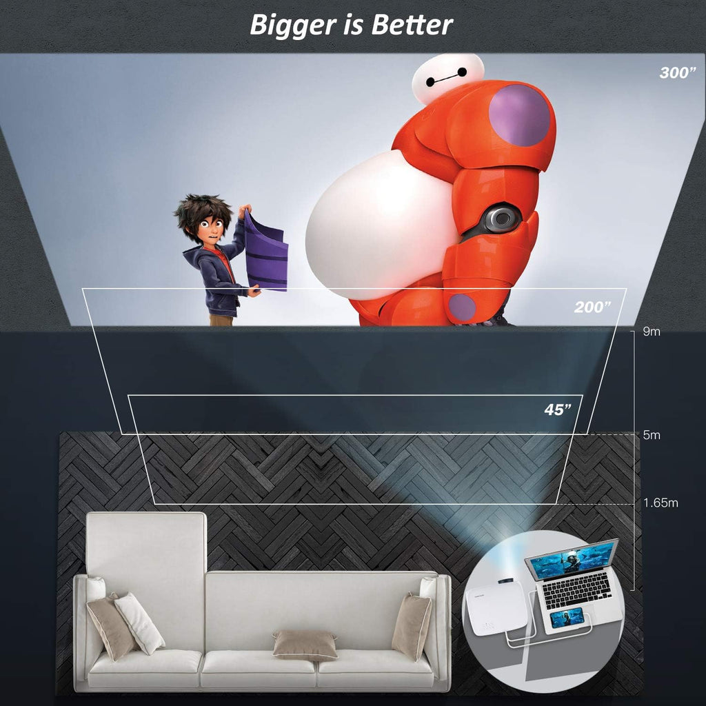 White 1080P LCD Projector X42424