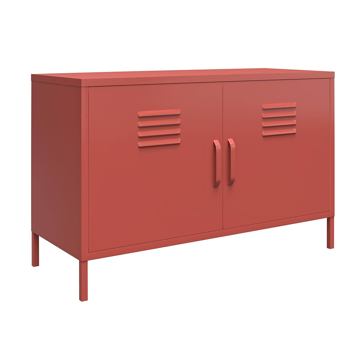 2 Door Metal Accent Cabinet, Terracotta X935