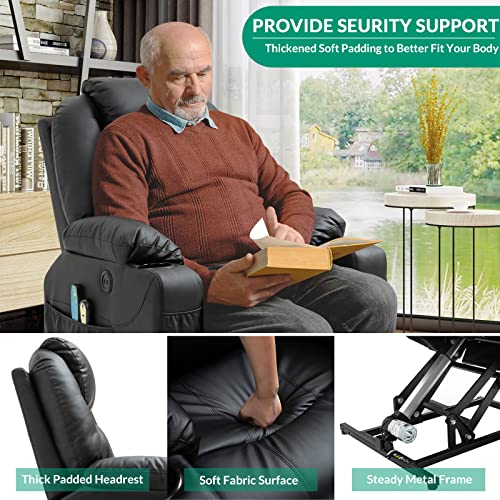 Grey Fabric Power Lift Electric Recliner Chair with Cup Holders G3388