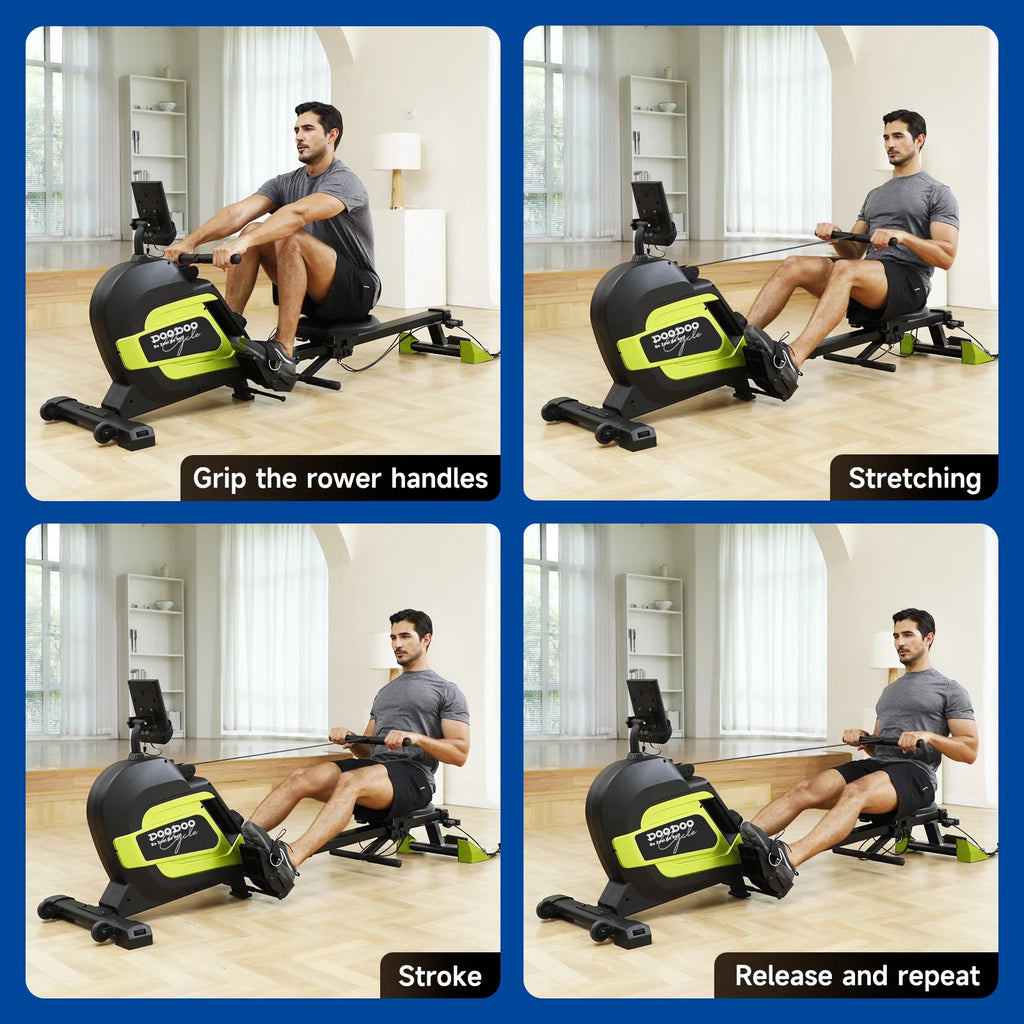 3-in-1 Foldable Magnetic Rowing Machine D224