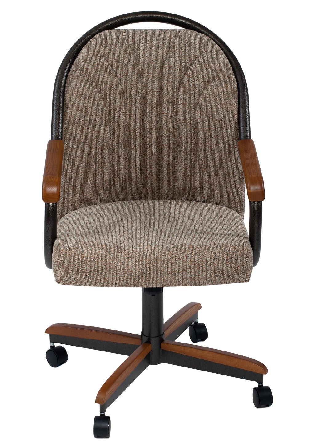 Casual Dining Chair with Tilt Rolling and Swivel A536