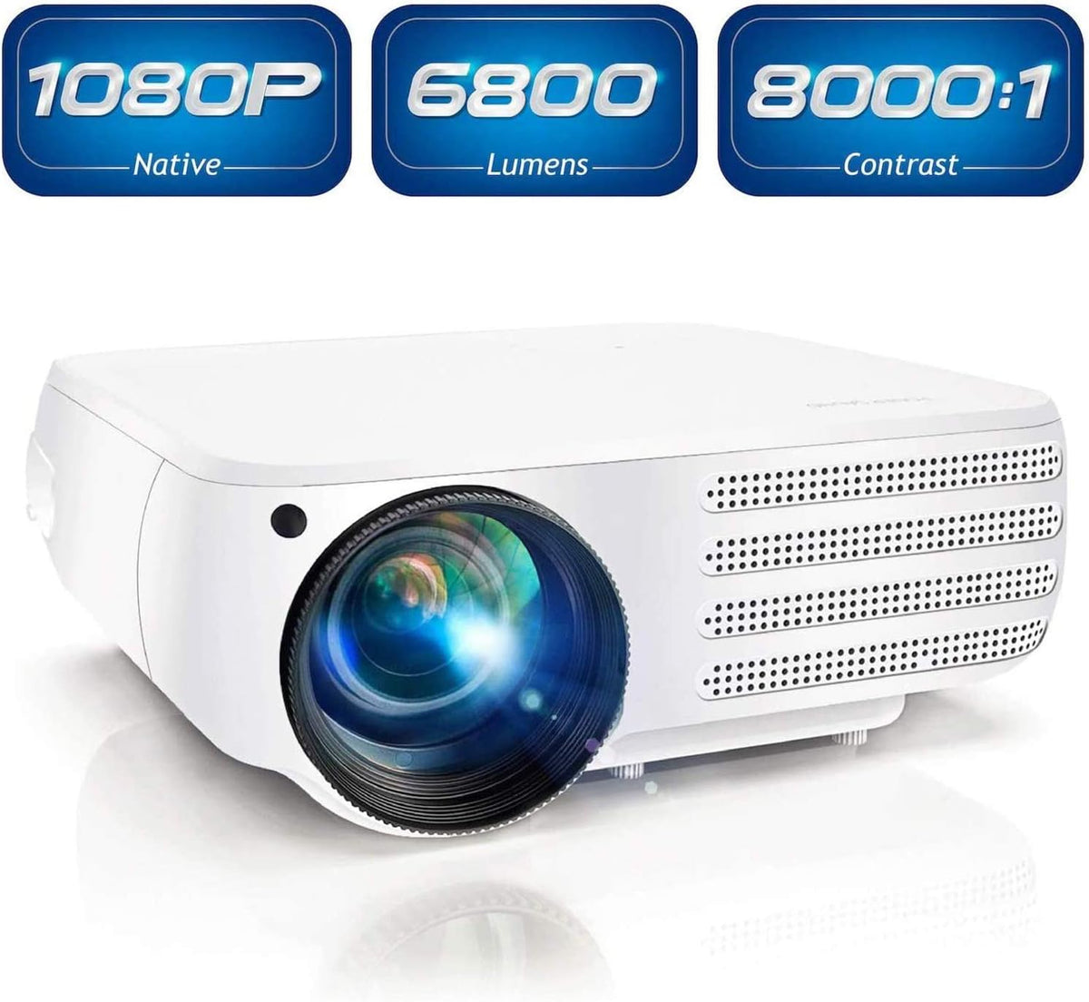 White 1080P LCD Projector X42424