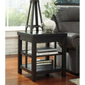 Rubbed Black Square End Table L68907