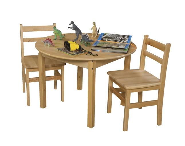 Round Hardwood Table with Legs N301369