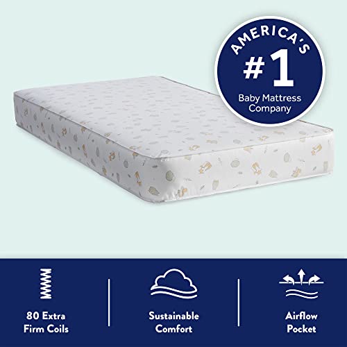 Waterproof Crib Mattress, Extra Firm Coils, 52"X28" N797206