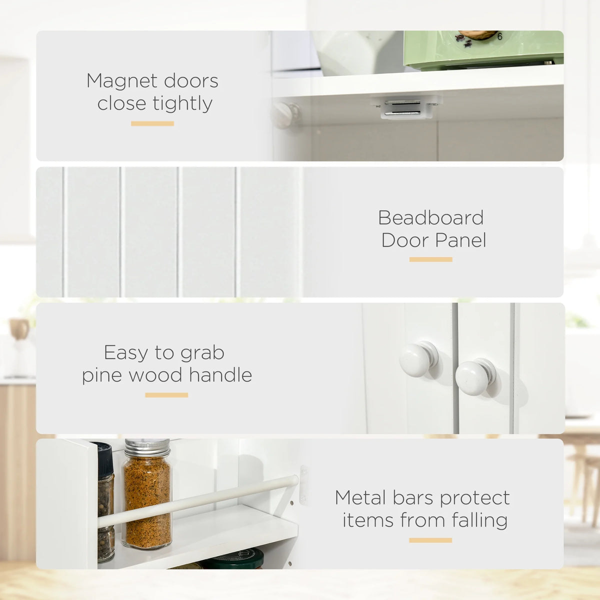 White 2 Door Storage Cabinet with Adjustable Shelves P474975