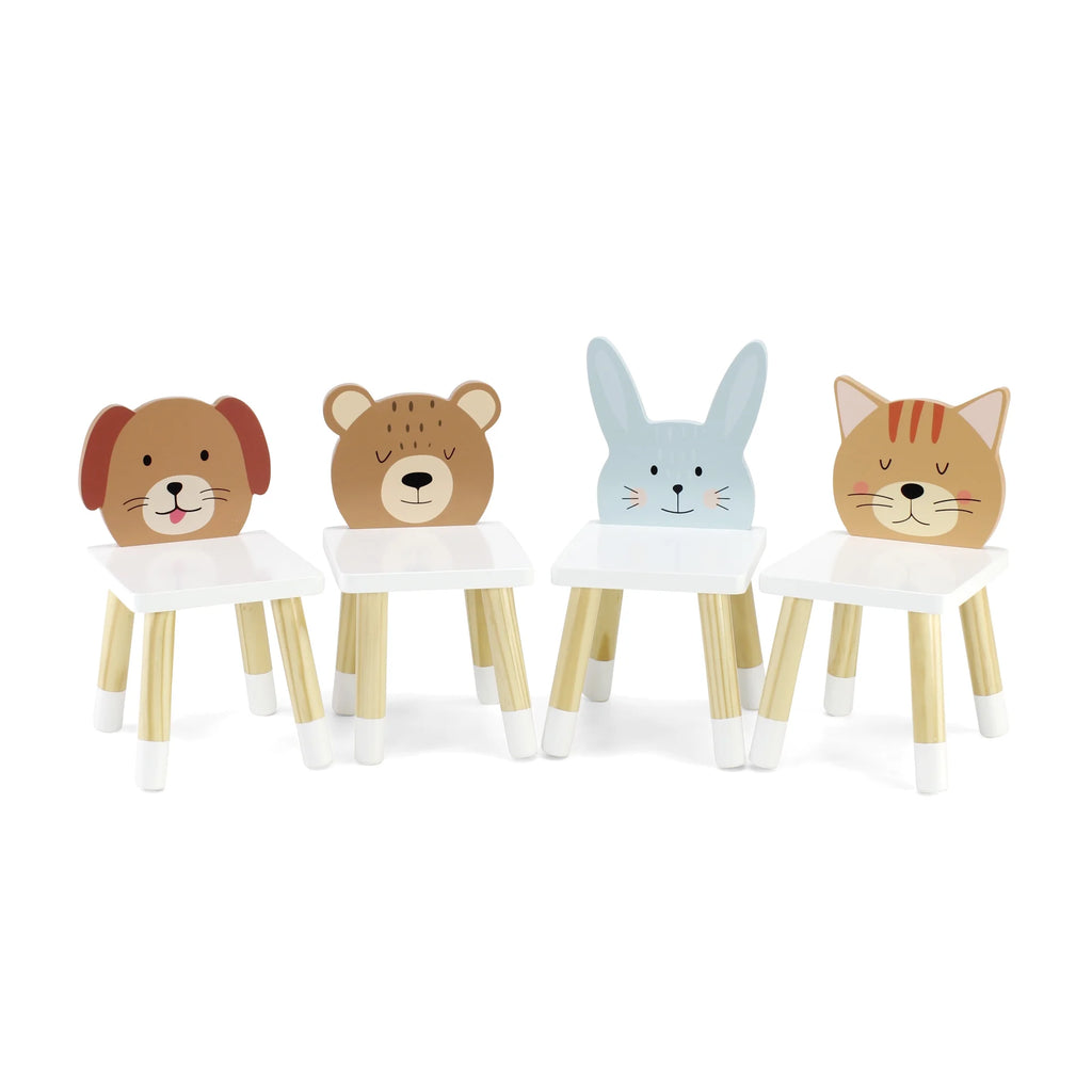 18 Inch Doll Wooden Kitchen Table and 4 Chair Dining Set X347