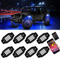 8 Pods Waterproof RGBW LED Car Underglow Light Kit S9665