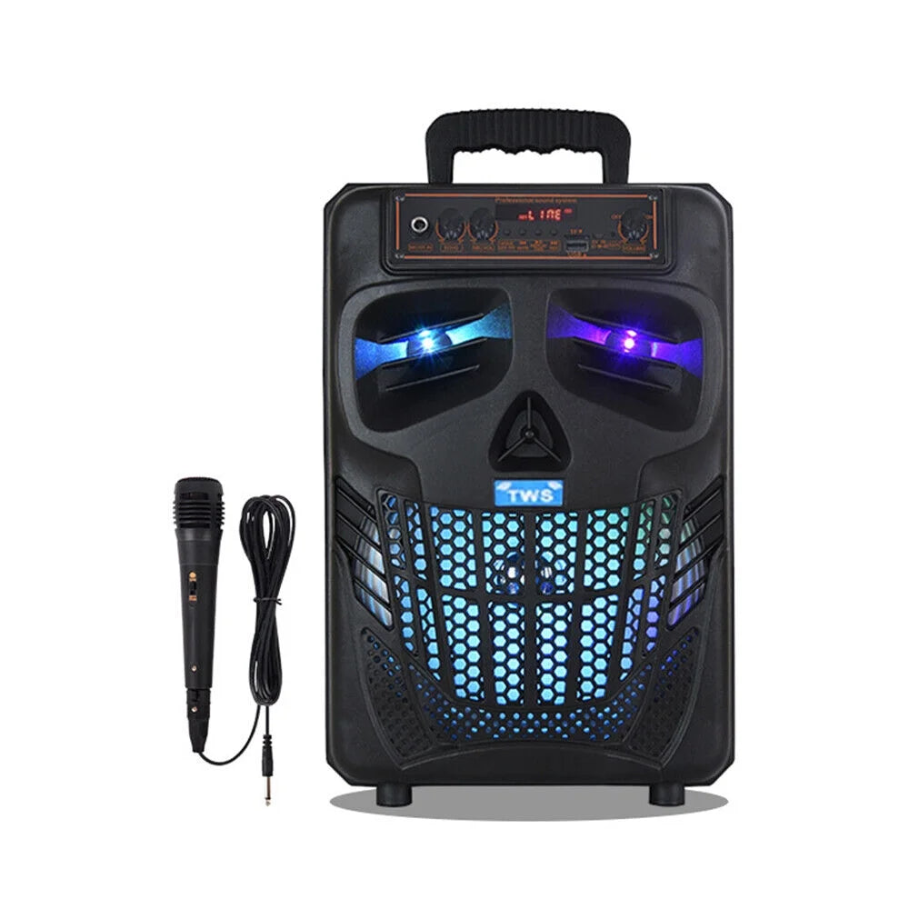 Portable Bluetooth Black Speaker with Double Subwoofer M917266