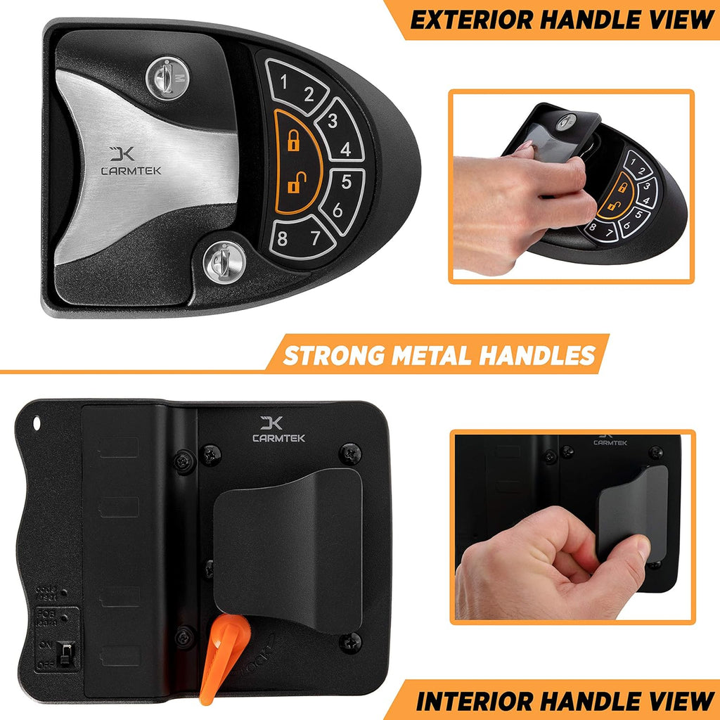 RV Keyless Entry Door Lock Latch Handle with Backlit Keypad A520