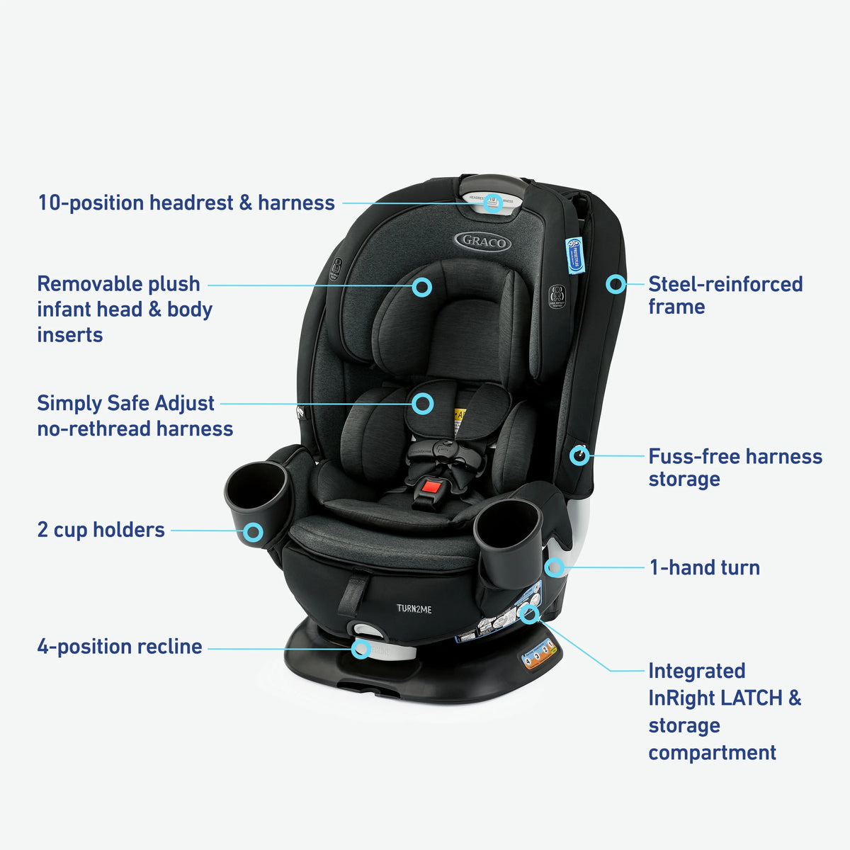 3-in-1 Rear- and Forward-Facing Car Seat B968