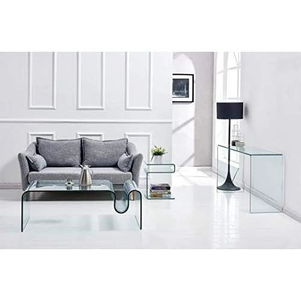 Clear Glass Narrow Console Table R87525