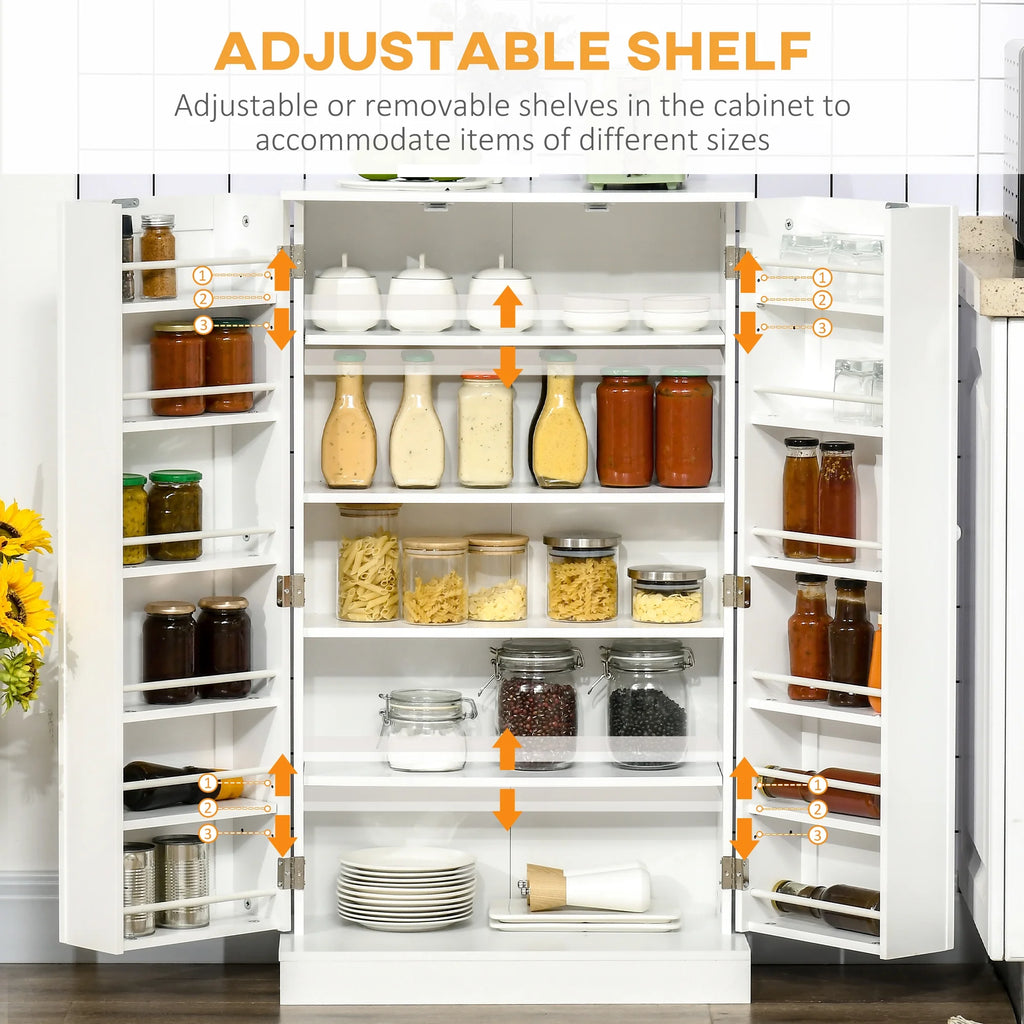 White 2 Door Storage Cabinet with Adjustable Shelves P474975