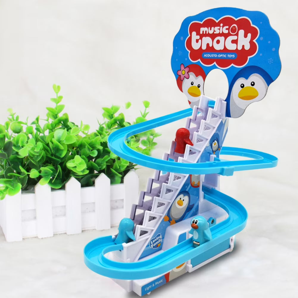 Electric Climbing Stairs Toy Rail Car Roller Coaster Set N1946