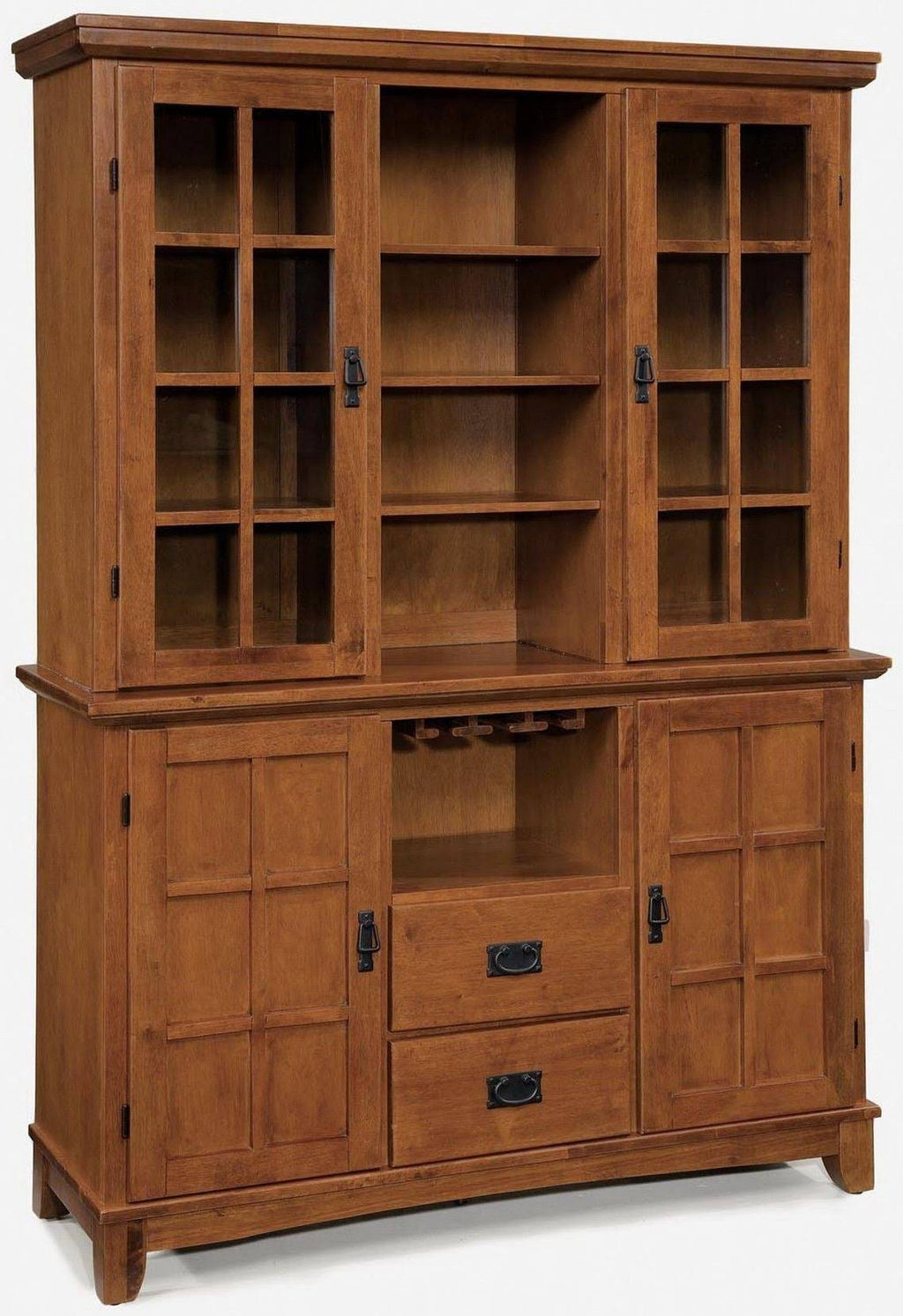 Brown Dining Buffet with Hutch V36685