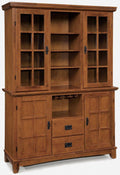 Brown Dining Buffet with Hutch V36685